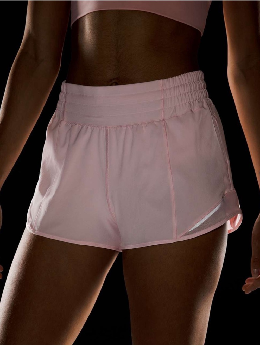 Lululemon Hotty Hot High Rise Atheltic Shorts Strawberry Milkshake Pink 12 NWT